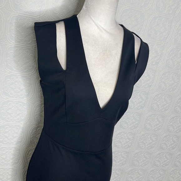 ABS Allen Schwartz All Black Long Causal Dress - Picture 3 of 14